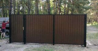 Купить распашные ворота из профнастила Салехард, цена от 2778 руб.